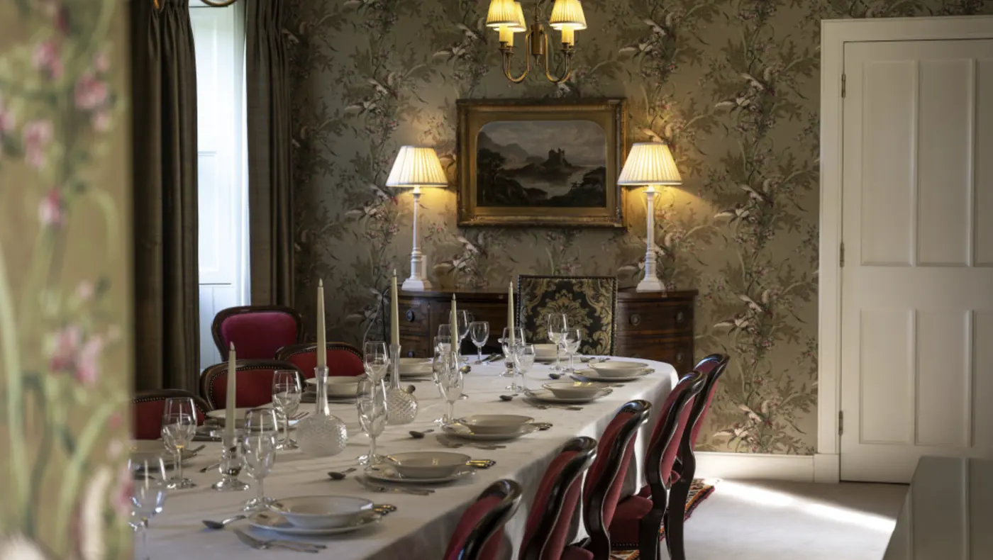 The formal dining room at Abbotsford